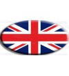 Scudetto sticker Union Jack Royal British flag bandiera inglese Range Rover OVAL