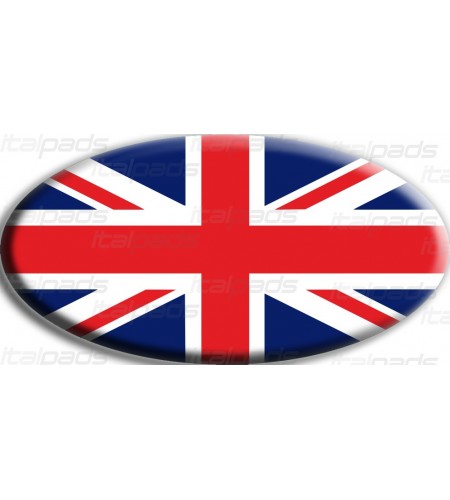 Scudetto sticker Union Jack Royal British flag bandiera inglese Range Rover OVAL