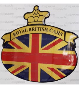 Sticker Union Jack Royal British flag bandiera inglese Range Rover Gold base