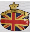 Aufkleber Union Jack ,Royal British flag  Range Rover, gold base