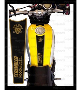 Motorrad Tankschutz Gold / Schwarz für Ducati Scrambler