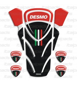 MOTORRAD TANKSCHUTZ  "Desmo" schwarz/rot für Ducati Monster
