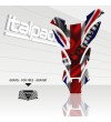 Paraserbatoio Triumph U.K. flag Union Jack "DETROIT" + 1 sticker GRATIS!!