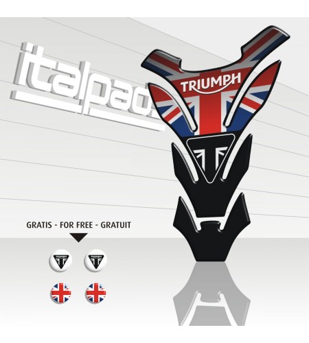 Motorrad Tankschutz  "DETROIT Top black" für Triumph UK Flagge Union Jack