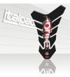 Motorrad Tankschutz  mod. Nevada Rip" Carbon-Look für Aprilia