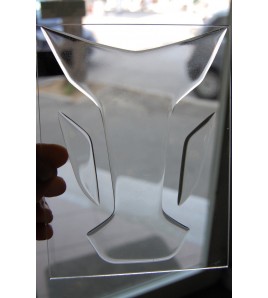 Paraserbatoio resinato TRASPARENTE CLEAR TRANSPARENT TANK PAD "WINGS"