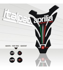 Motorrad Tankschutz für Aprilia Racing mod. "Detroit Top schwarz" + 4