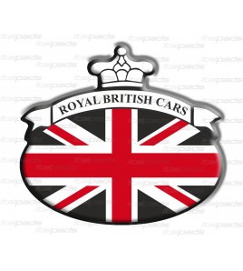 Scudetto sticker Union Jack bandiera inglese Range Rover NERO