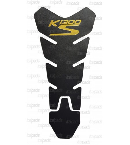 Echtes Leder Tank Pad für BMW K1300S schwarz/gold