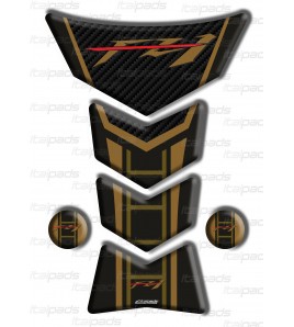 Motorrad Tankschutz für Yamaha FZ1 Gold-Carbon "Frames/S"