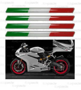 Set mit 4 3D-Aufklebern aus Harz für Ducati Panigale 959, 97 x 8 mm.