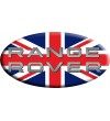 Adesivo sticker Union Jack Royal British flag bandiera inglese Range Rover OVAL