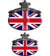 Kit n. 2 Stickers Union Jack bandiera inglese Range Rover Nero/Bleu